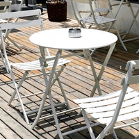 Ensemble de chaises pliantes modernes en métal, idéal pour les salons de thé, les cafés et les espaces extérieurs – Mobilier de restauration pour boissons fraîches et snacks
