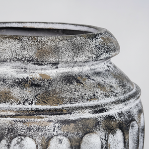 Jardinière de plantes d'intérieur ronde cylindrique Prix d'usine Nouveau pot de fleurs en plastique rustique en gros de style vietnamien - Product Image 1