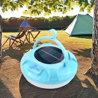 Lámpara de Trabajo Colgante de Emergencia Solar Portátil Recargable por USB, Linterna para Tienda de Campaña, Cuerpo de ABS, LED 6000K, Luz Diurna Regulable, IP54