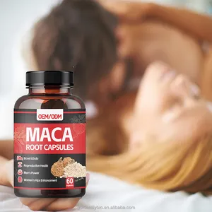 Cápsulas de raiz de Maca para homens de marca própria preto de suplementos de saúde OEM ODM cápsulas de Maca