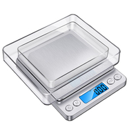 Balance de cuisine numérique argentée 3KG 5KG 10KG pour aliments et bijoux, mesure précise