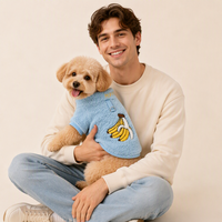 Vêtements d'hiver pour chiens et chats, motif avocat, polaire chaude, style preppy, pour petits chiens, Bichon Frisé, Teddy, design à deux pattes