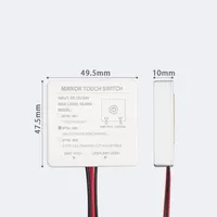 Module de commande LED 5-24V avec variateur tactile pour miroir, interrupteur tactile isolé pour miroir de salle de bain, luminosité réglable