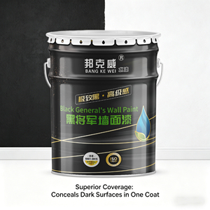 Black Interior Wall <b>Paint</b>, Pure Black Roof <b>Paint</b> Environmentally Friendly <b>Paint</b> <b>Coating</b> 20KG Latex <b>Paint</b> - Product Image 1