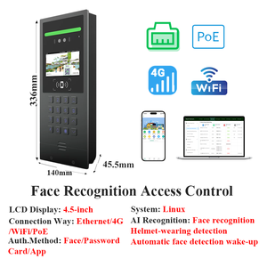 Thinmoo 4.5-inch video cửa điện thoại màn hình màu hình ảnh liên lạc cửa Thiết bị kiểm soát truy cập hệ thống nhúng cài đặt - Product Image 2