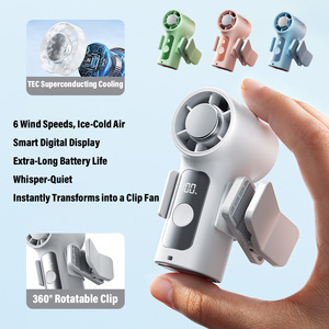Clip-On Brushless Motor Portable <b>Handheld</b> <b>Fan</b> Mini USB Rechargeable Small <b>Fan</b> for Outdoor Travel Office - Product Image 4