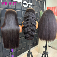 Perruques de cheveux humains vierges vietnamiens bruts à pointes pleines, sans colle, avec dentelle HD 13x4, super double drawn, perruques frontales 13x6 pour femmes noires