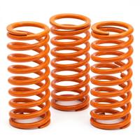 Ressorts de compression personnalisables en acier à haute teneur en carbone, revêtement poudré orange, pour équipements de jeux pour enfants et matériel de fitness