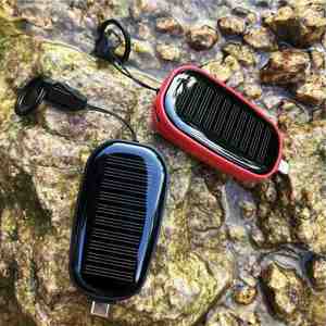 2025 Hot 1200mAh Solar Power Bank Porte-clés <span class=keywords><strong>Chargeur</strong></span> d'urgence avec Port et Port de USB-C directe pour <span class=keywords><strong>iPhone</strong></span> 15 Inférieur à l'énergie <span class=keywords><strong>solaire</strong></span> - Product Image 2
