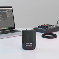 USB DMX接口信号解码器，适用于1024通道软件DMX灯光控制，铝制外壳，远程控制距离可达马丁的控制范围。