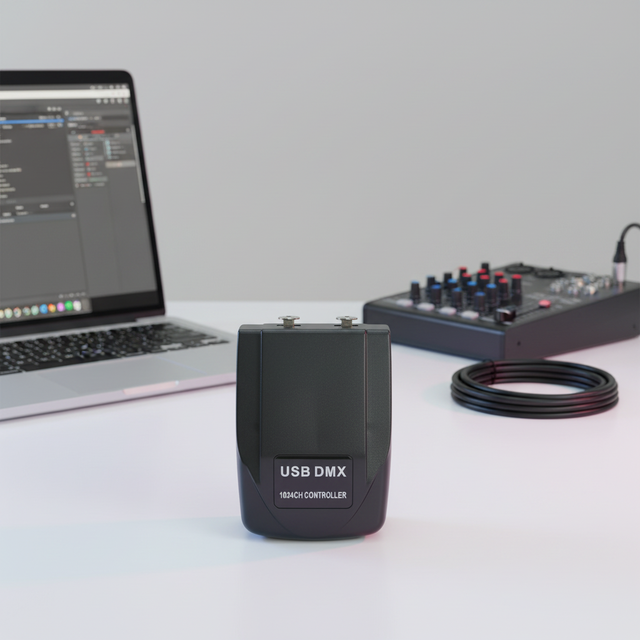 USB DMX Interface Signal Decoded for 1024CH Software DMX Lighting Control Aluminum Housing Remote Distance of Martin