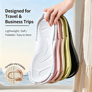 Chaussons de voyage pliables en EVA, légers, antidérapants, pour hôtel, faciles à ranger, pour usage quotidien - Product Image 2