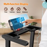 Cinta de correr plegable con asas para el hogar, 2.5HP plegables de cintas de correr, capacidad de 300 libras, almohadilla para caminar con manillar