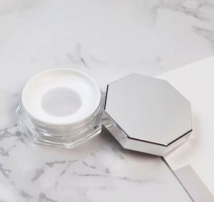 Ensemble de boîtes à poudre en maille élastique portables et personnalisables, avec miroir octogonal argenté, sous-emballage pour maquillage et poudre corporelle en plastique - Product Image 2