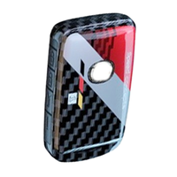 Casing Kunci Mobil Remote Serat Karbon Figur ABS Pelindung Kunci Mobil Tanpa Kunci Smart Key Case untuk Mazda CX-5