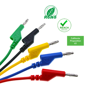 Câble de <span class=keywords><strong>test</strong></span> empilable 4 mm avec connecteurs banane et pinces crocodiles - Product Image 1