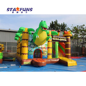 Nouveau Design <span class=keywords><strong>Château</strong></span> <span class=keywords><strong>Gonflable</strong></span> <span class=keywords><strong>Dinosaure</strong></span> Commercial avec Toboggan pour Enfants à Vendre - Product Image 2