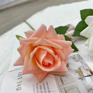 Di alta qualità in lattice fiori bianchi di seta a stelo singolo rose idratante artificiale vero tocco rose inglesi vero tocco fiore - Product Image 1