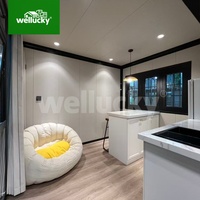 Maison conteneur extensible certifiée CE de 10 pieds, maison modulaire préfabriquée, villa préfabriquée pour les centres de villégiature et les camps de loisirs