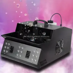 1500w Doppelrad-Blasen maschine Led Fog Party Equipment 18x3w Rgb Smoke Bubble Machine