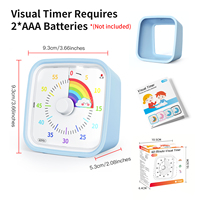 Timer Visual Yunbaoit OEM, Timer Dapur Pomodoro 60 Menit, Penghitung Mundur Senyap Portabel, Timer Visual untuk Anak-anak dan Dewasa