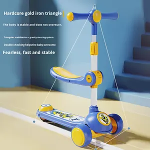 Trottinette à Roulettes pour Enfants 3 Roues en Plastique Conçue pour les Enfants de 2 à 6 Ans Garçons <span class=keywords><strong>et</strong></span> Filles Voiture à Glisser <span class=keywords><strong>et</strong></span> à Équilibrer - Product Image 3