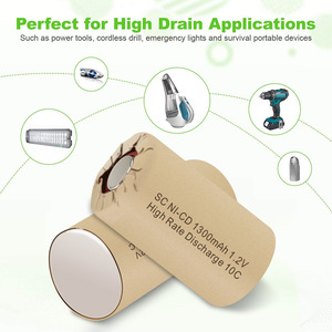 Outil électrique Nickel Cadmium (NICD) 1300mah-2200mah Sub C Batterie 1.2V 2000mah pour ordinateur portable - Product Image 2