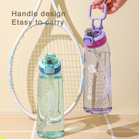 Botella de Agua Deportiva con Aroma, Sabor a Frutas, Sin Azúcar, Libre de BPA, con Anillo Aromático y Cápsula de Sabor