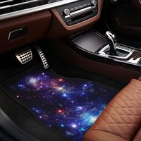 Tapis de voiture en caoutchouc tous temps motif étoile personnalisé tapis de sol de voiture imprimé par sublimation universel