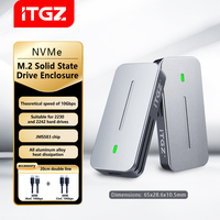 M.2 2230 2242 Boîtier de disque dur mobile à semi-conducteurs Protocole NVME Extension universelle 10Gbps pour ordinateurs téléphones Boîtier SSD
