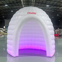 Tente Dôme Gonflable Blanche sur Mesure pour Cabine Photo, Éclairage LED Portable, Idéale pour Fêtes, Expositions et Promotions en Extérieur