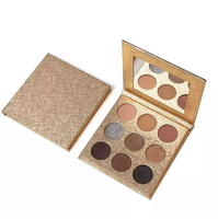 Palette de fards à paupières pigmentés de haute qualité, 9 couleurs, logo personnalisé, marque privée, couleur scintillante rose
