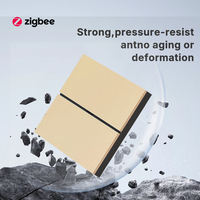 Interrupteur intelligent Merten Gold 8 gangs en aluminium pour Zigbee, 4 boutons de contrôle, 4 scènes, commande vocale, fonction minuterie, économie d'énergie