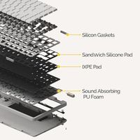 Clavier mécanique à profil bas OEM ODM Flow Lite 100 touches, clavier sans fil rechargeable interchangeable avec récepteur 24G Bluetooth