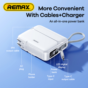 27W+22.5W Mobile Phone Batteries Powerbank <b>Usb</b> C Cable Fast 20000mah RPP-553 Power Bank 20000mah RPP-553 - Product Image 2