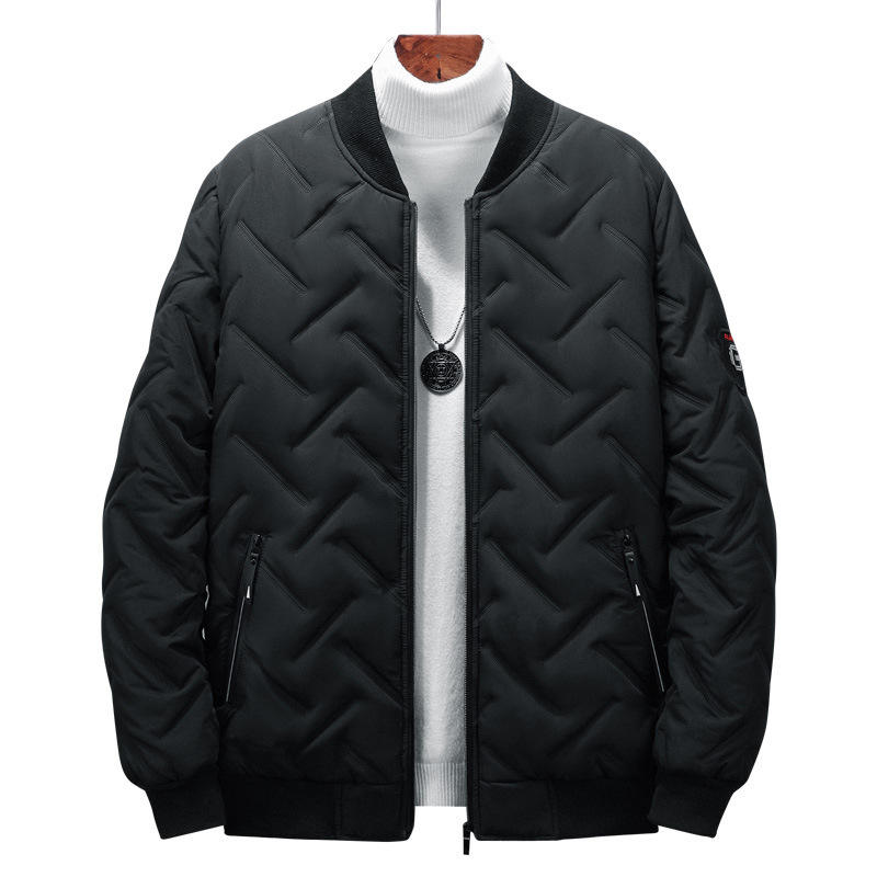 Nueva chaqueta Parkas de invierno para hombre, abrigos Parka gruesos y cálidos informales, chaquetas para hombre impermeables, patrón Reversible sólido con cremallera