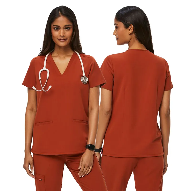 Yuhong - Novo uniforme de enfermagem médica e hospitalar, uniforme estampado elegante para mulheres, uniforme de enfermeira, conjunto de uniformes