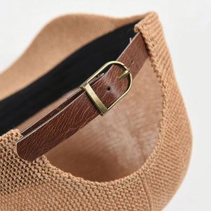 Women's Wholesale Spring Summer Outdoor Casual Dress Breathable Mesh Knitted <b>Paper</b> Straw Sports <b>Sun</b> Hats Baseball Caps - Product Image 3