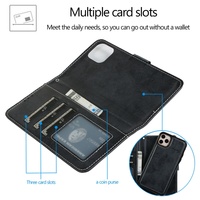 Porte-cartes magnétique de luxe pour téléphone portable en cuir pour iPhone 16 15 14 13 Pro Max