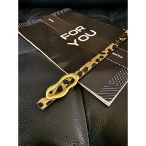 เข็มขัดผู้หญิงดีไซน์อิตาลีแบบบางพร้อมหัวเข็มขัดลายเสือดาววัสดุโลหะผสมสำหรับชุดแฟชั่น - Product Image 3