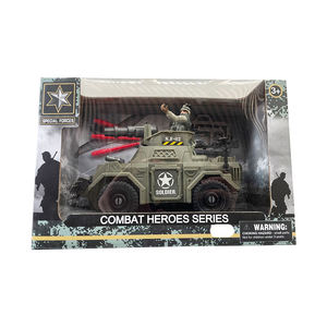 Ensemble de jeu de véhicules militaires en plastique de l'armée américaine Sand Hogs avec lance-missiles, armes et figurines de soldats pour garçons - Product Image 2