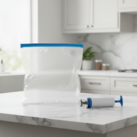 Sacs sous vide en PE avec fermetures éclair, adaptés pour l'emballage des noix, des haricots, des aliments pour bébés, des croustilles, des aliments pour animaux, de la gelée, des sushis, etc.
