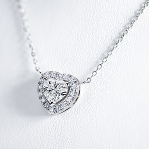 Xingyue 925 <b>Sterling</b> <b>Silver</b> Moissanite Jewelry Set Ring, Moissanite <b>Earring</b> and Moissanite Pendant - Product Image 6