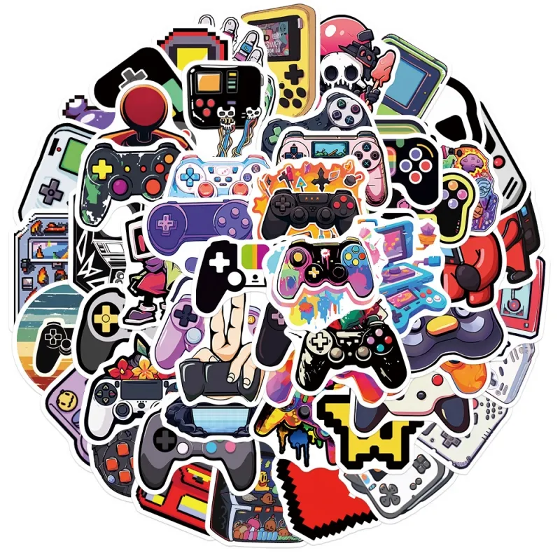 50 Stuks Gaming Esthetische Vinyl Waterdichte Stickers, Voor Kinderen, Peuters, Tieners, Meisjes, Auto, Helm Stickers Spel