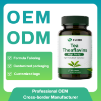 Capsules de théaflavine extraite à basse température, théaflavine du thé noir, supplément antioxydant quotidien pour le bien-être corporel, vente en gros OEM