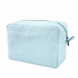 Custom Makeup Bag Cosmetic Bag for Women Travel Toiletry Stripe Cosmetic Bag - Product Image 6