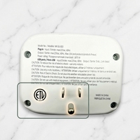 Prise murale ZHNL avec 3 prises CA, station de charge USB double intelligente 2,4 A, certifiée ETL, résistante au feu, extension de puissance, prise intelligente