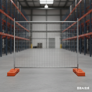 Vente chaude Foire de Canton Canada Vente en gros Panneaux de clôture de sécurité Nianfa Heras / Barrière temporaire en treillis métallique portable en acier - Product Image 4