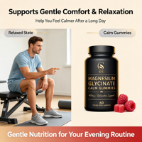 Suplemen Permen Kunyah SYC BIO Magnesium Glycinate untuk Relaksasi Malam Hari, Formula Penunjang Relaksasi, 60 Permen Kunyah Bebas Gula, Harga Pabrik