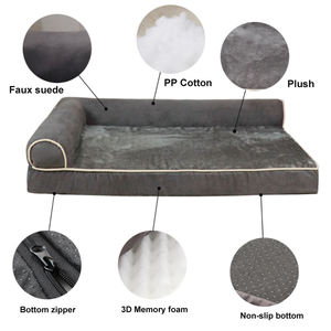 Sofá cama de lujo ecológico DIY para perros, funda lavable extraíble, cama ortopédica grande de espuma viscoelástica para mascotas - Product Image 1